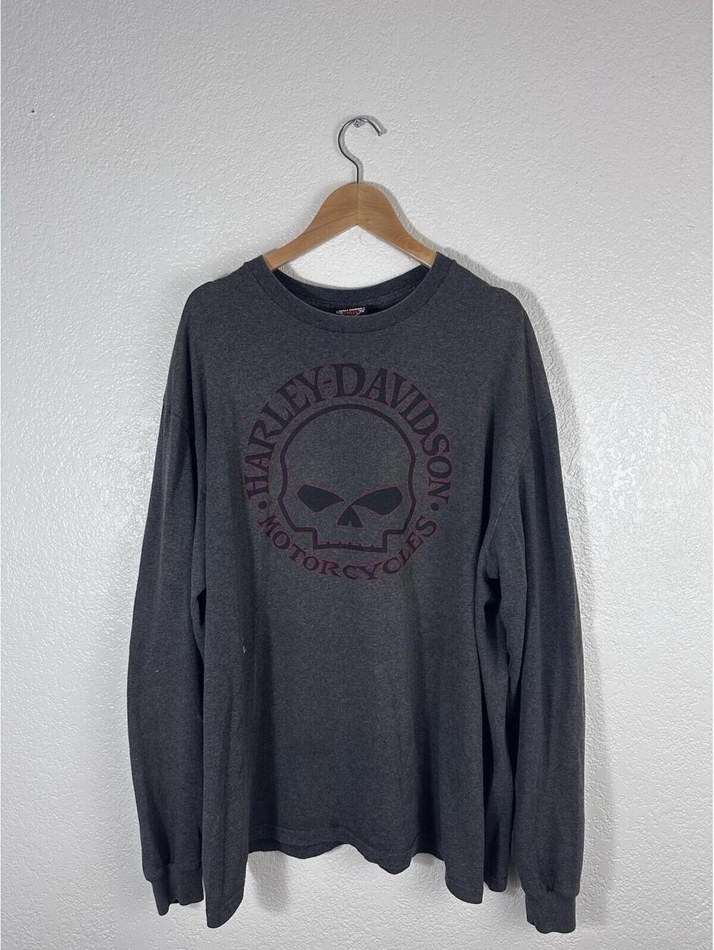 Harley-Davidson Long Sleeve Skull Graphic T-Shirt Baldwin Park CA Size XL
